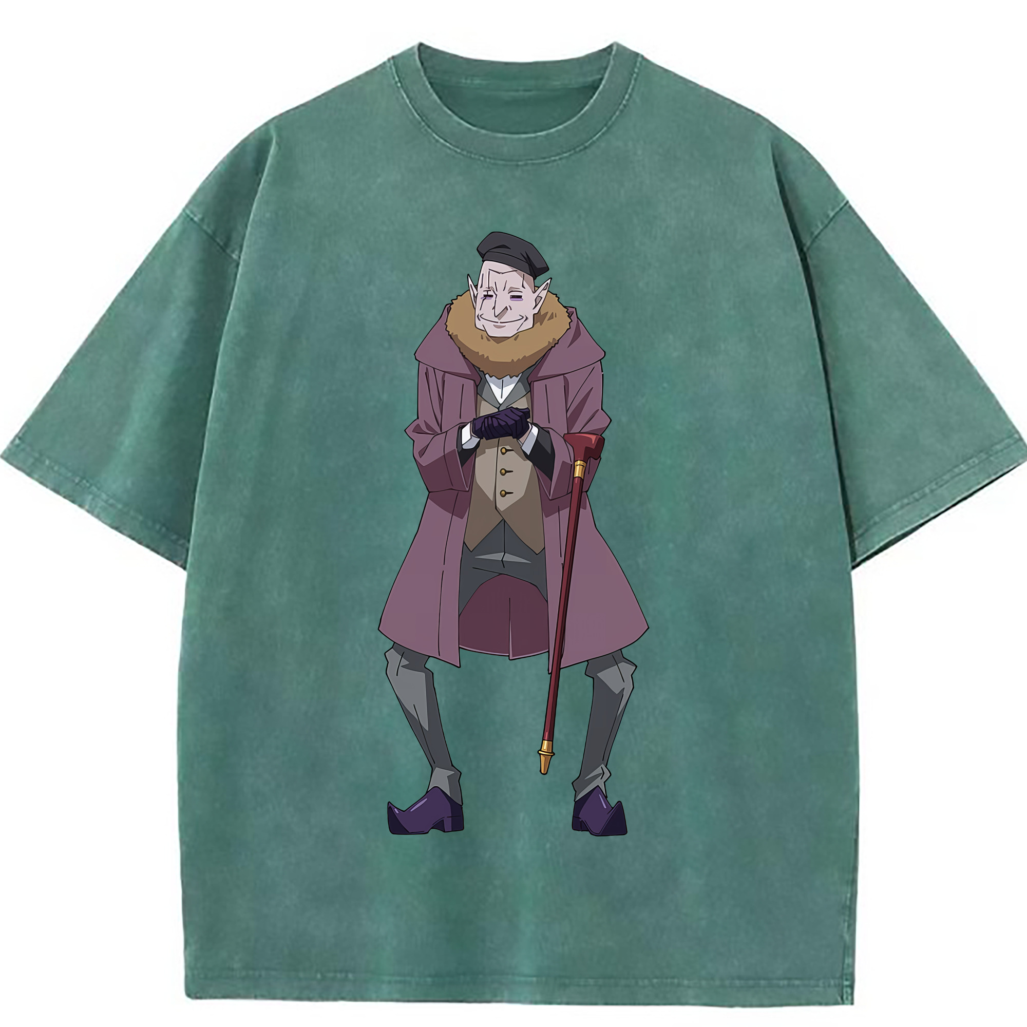 （画像用） 転スラ Regarding Reincarnated to Slime 綿100% ヴィンテージ風 半袖Tシャツ（フロントプリント）